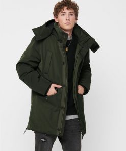 Only & Sons Tempest Technical Parkat Jacket Green