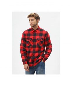 Dickies Sacramento Relaxed Long Sleeve Shirt Red