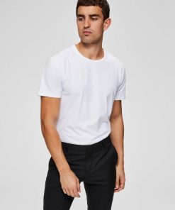 Selected Homme New Pima O-neck T-shirt White