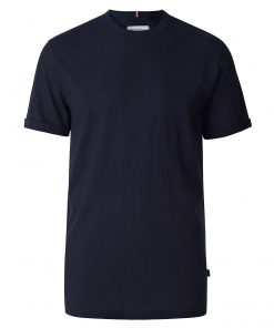 Les Deux Brenon Linen T-shirt Dark Navy