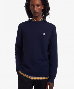 Fred Perry Classic Crew Neck Jumper Navy