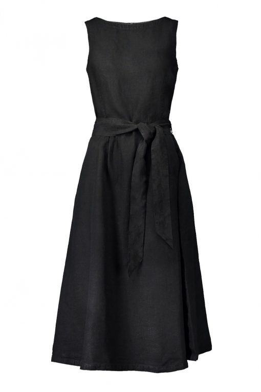 Balmuir layla Linen Dress Black