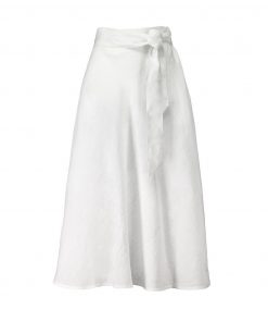 Balmuir Lena Linen Skirt White