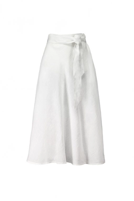 Balmuir Lena Linen Skirt White