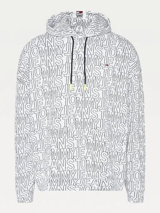 Tommy Jeans Tommy Aop Hoodie White