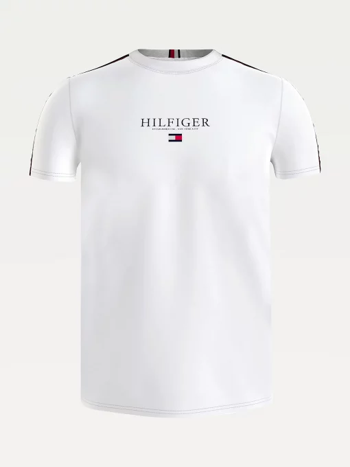 Tommy Hilfiger Contrast Tape Logo T-shirt White