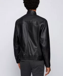 Hugo Boss Josep Leather Jacket Black