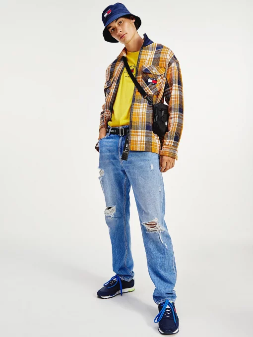 Tommy Jeans Check Zip Overshirt Golden Age/Multi