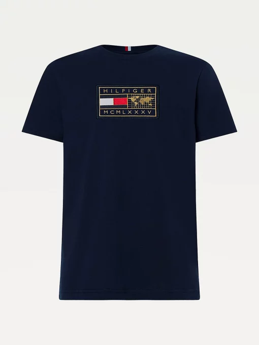 Tommy Hilfiger Icon Earth Badge Tee Desert Sky