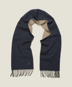 Morris Stockholm Double Face Scarf Navy