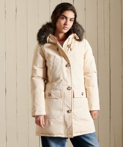 Superdry Rookie Down Parka Coat Oatmeal