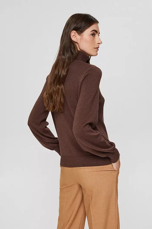 Esprit Polo Sweater Dark Brown