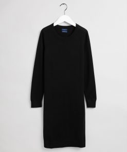 Gant Woman Merino Wool Dress Black