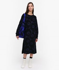 Marimekko Peurankello Pieni Unikko 2 Knit Dress Blue