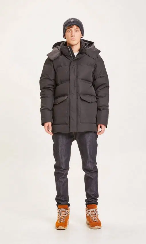 Knowledge Cotton Apparel Fjord Puffer Jacket Black