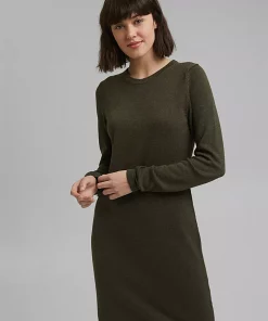 Esprit Knitted Dress Dark Khaki