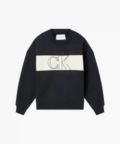 Calvin Klein Monogram Blocking Sweatshirt Black