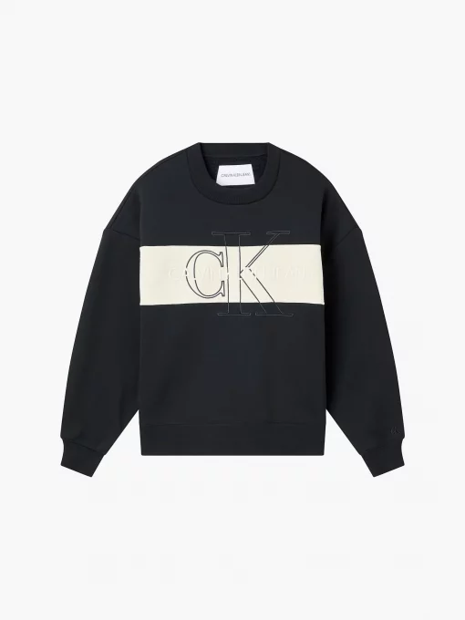Calvin Klein Monogram Blocking Sweatshirt Black