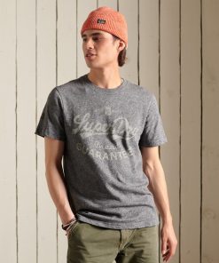 Superdry Script Style Mountain T-Shirt Grey/black Twist Grit