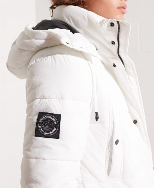 Superdry Expedition Padded Parka Coat New Chalk