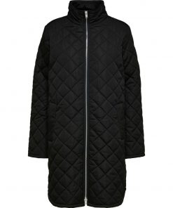 Selected Femme Filly Quilted Coat Black