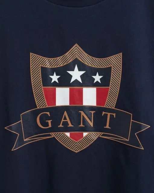 Gant Teens Banner Shield T-Shirt Evening Blue
