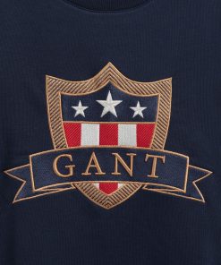 Gant Teens Banner Shield Crewneck Evening Blue