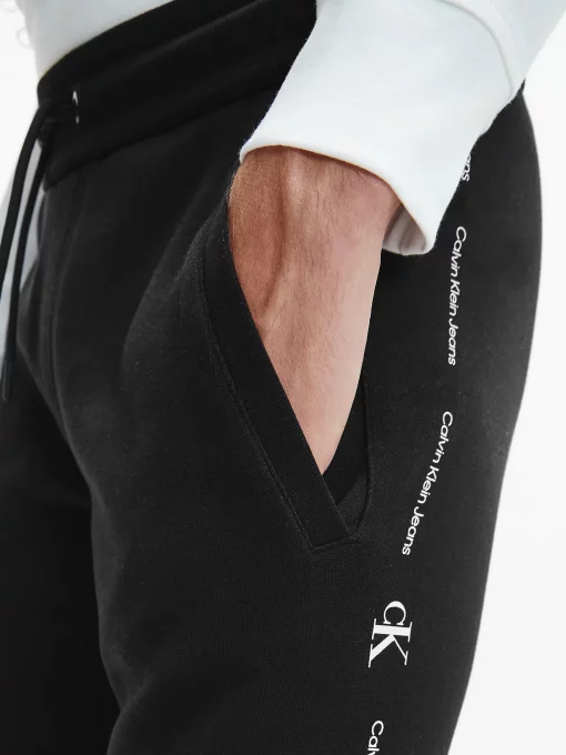 Calvin Klein Slim Repeat Logo Joggers Black