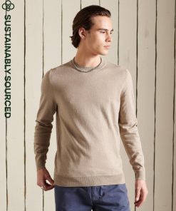 Superdry Organic Cotton Vintage Cashmere Crew Jumper Oatmeal Marl
