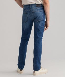 Gant Maxen Retro Shield Jeans Mid Blue Broken In