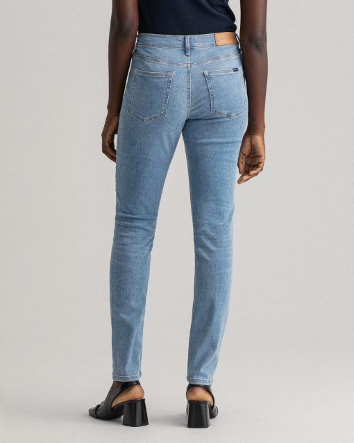 Gant Woman Nella Travel Indigo Jeans Semi Light Blue Vintage