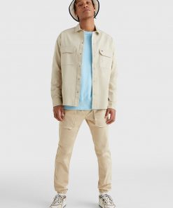 Tommy Jeans Soft Solid Overshirt Savannah Sand
