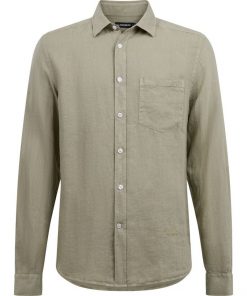 J.Lindeberg Clean Linen Slim Shirt Vetiver