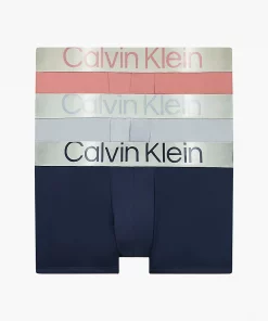 Calvin Klein 3-Pack Trunks Red Grape/storm Cloud/ Blue Shadow