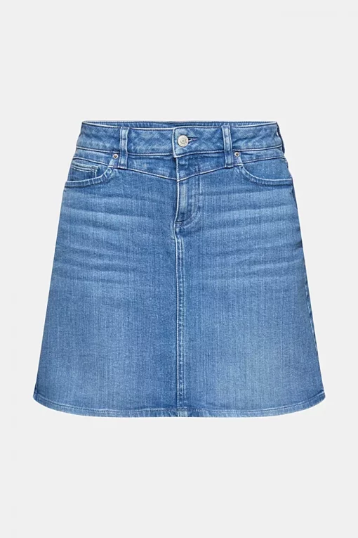 Esprit Denim Skirt Blue Medium Washed