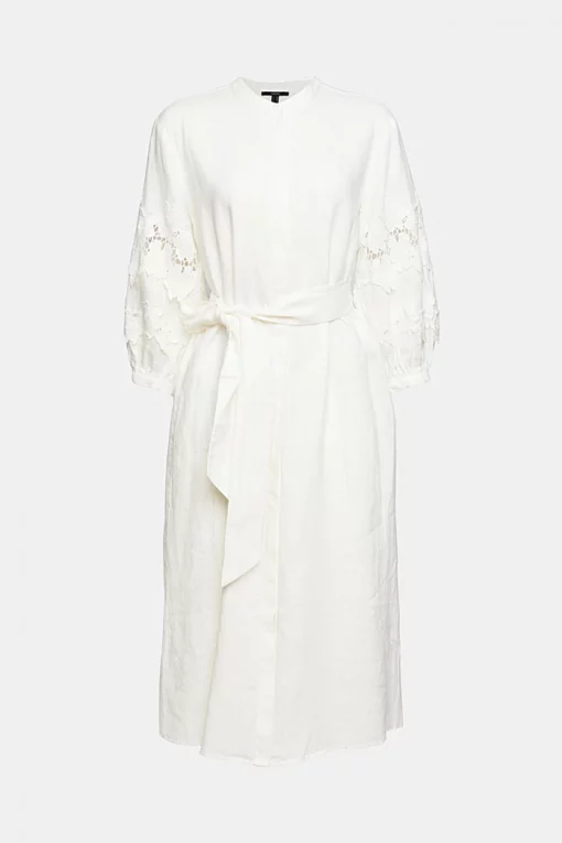 Esprit Linen Dress Off White