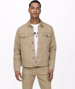 Only & Sons Coin Trucker Jacket Chinchilla