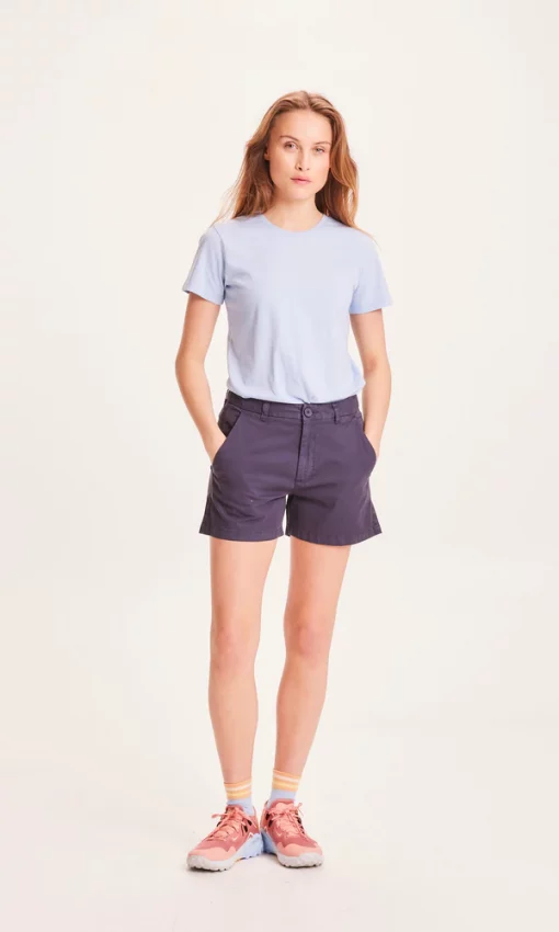 Knowledge Cotton Apparel Willow Chino Shorts Total Eclipse