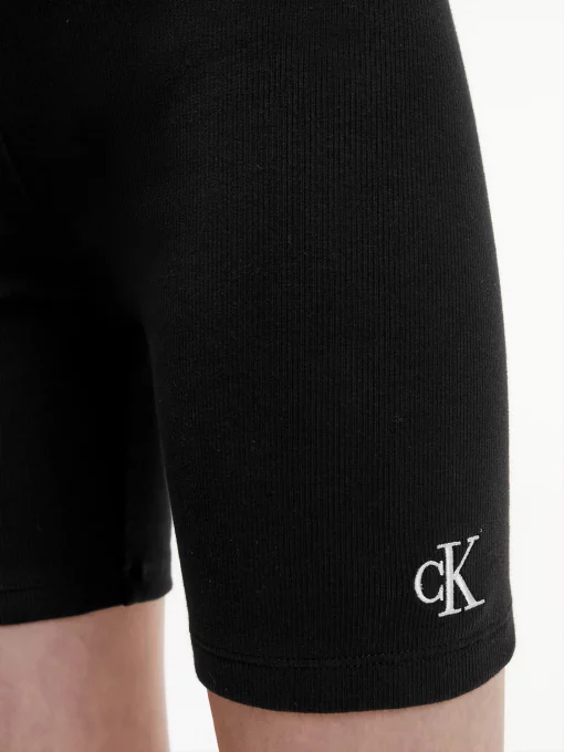 Calvin Klein Ribbed Cycling Shorts Black