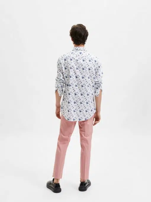 Selected Homme Aop Shirt Bright White