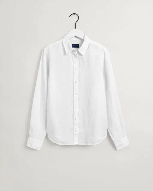 Gant Woman Linen Chambray Shirt White