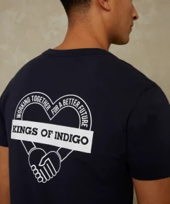 Kings of Indigo Darius T-shirt Navy Better Future