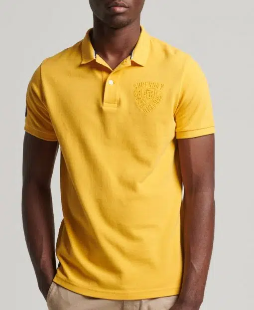 Superdry Vintage Superstate Polo Shirt Springs Yellow