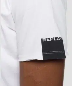 Replay Raw Cut Cotton T-shirt White