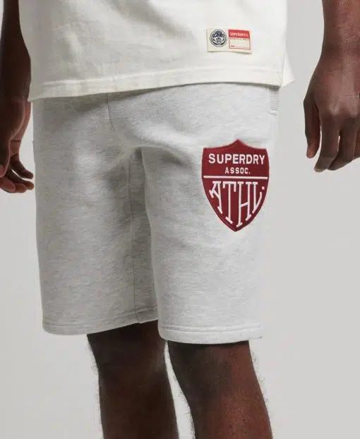 Superdry Vintage Athletic Shorts Glacier Grey Marl