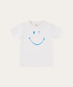 Knowledge Cotton Apparel X SMILEY® Smiley T-shirt Junior Bright White