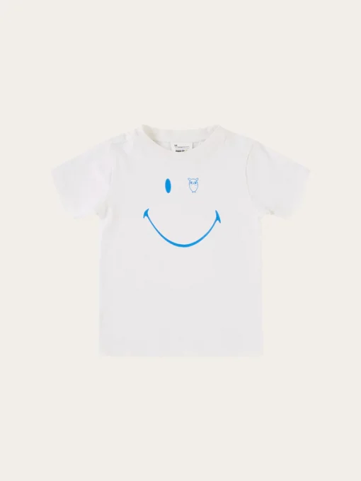 Knowledge Cotton Apparel X SMILEY® Smiley T-shirt Junior Bright White