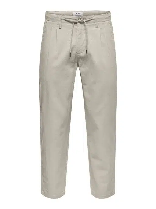 Only & Sons Leo Linen Trousers Grey