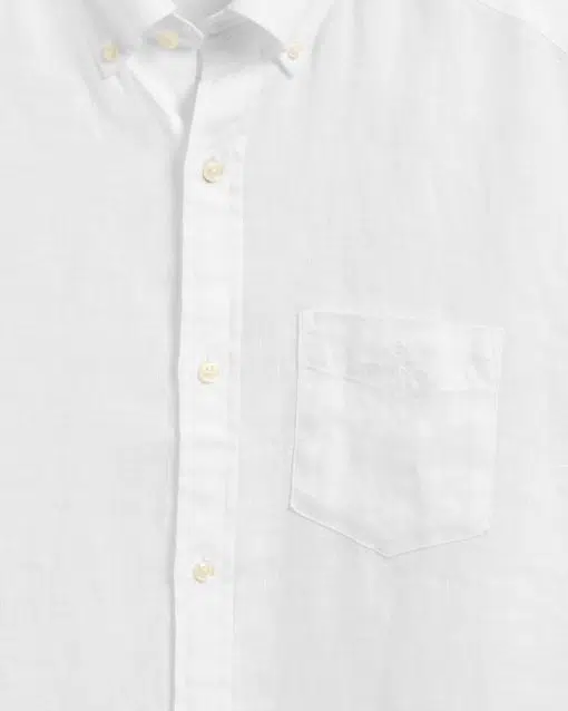 Gant Regular Fit Linen SS Shirt White