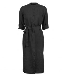 Anette Linen Dress Black